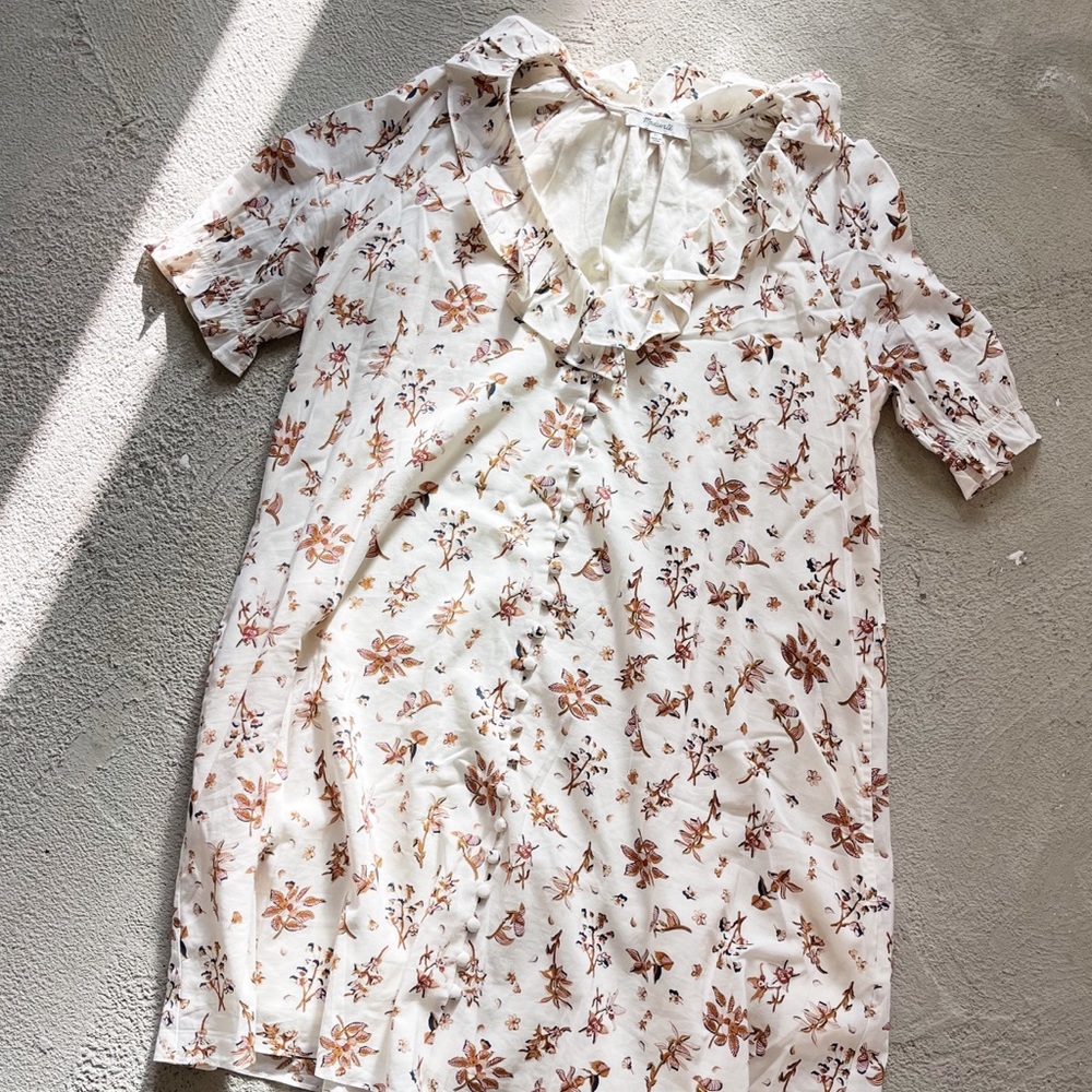 Madewell floral mini trapeze dress